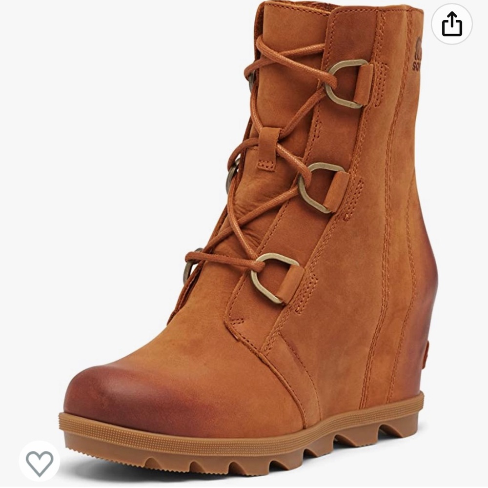 Sorel Joan Wedge II Nubuck Wedge Heel Ankle Boots